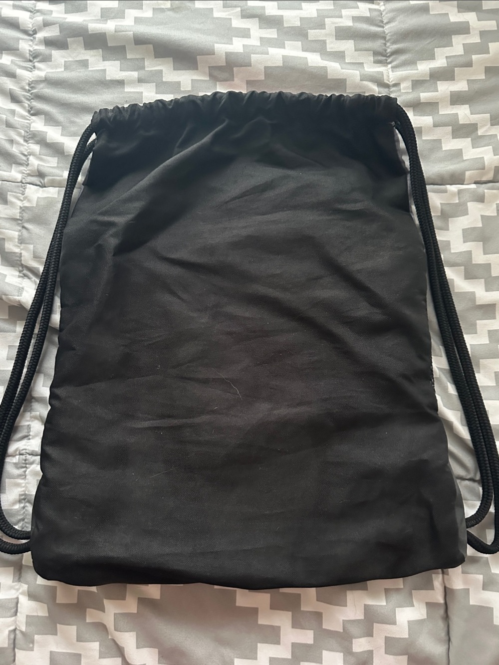 adidas Red, Gray and Black Drawstring Backpack with Front Zip Pocket - Picture 2 of 3